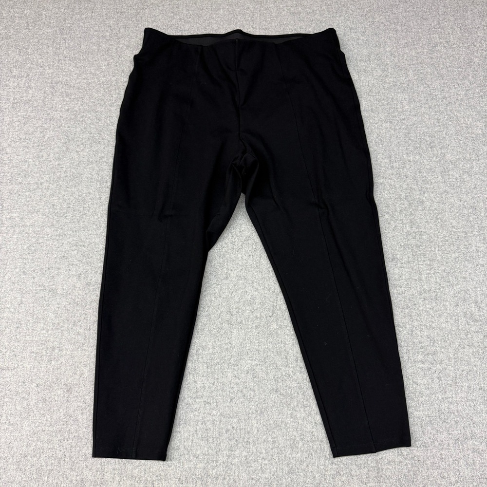 Old Navy Skinny Pants XXL Black Extra High-Rise Elastic Waist Pintuck Stretch